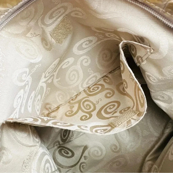 Brighton Cher Rare/Retired Bronze Croc Embossed Leather Shoulder Bag - Picture 13 of 13